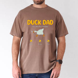 Duck Dad Shirt, Add Kids' Names, Cute Matching Family Tee