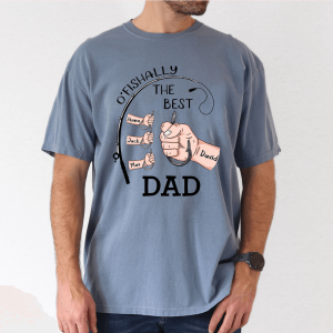 ofishally the best dad shirt custom kids names fishing gift 3 1