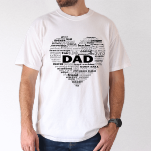 Word Art Dad Shirt, Heart of a Father, Thoughtful Gift for Dad - The Best Father's Day Gift