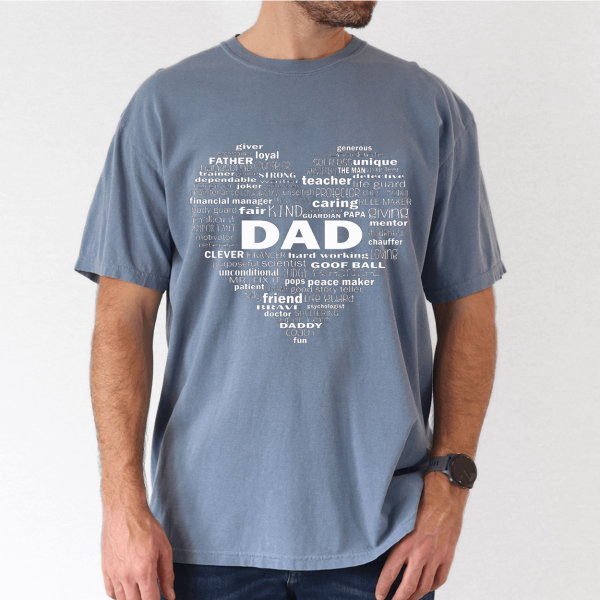 word art dad shirt heart of a father thoughtful gift for dad 2 1