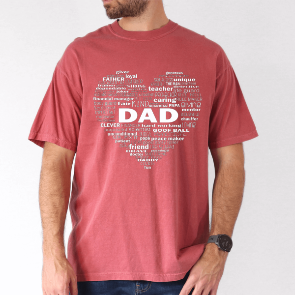 word art dad shirt heart of a father thoughtful gift for dad 3 1
