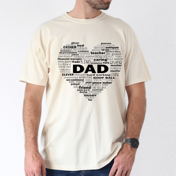word art dad shirt heart of a father thoughtful gift for dad 4 1