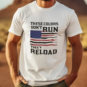 Independence Day Gift – Men’s Front Print Short Sleeve T-Shirt – Comfortable Breathable Casual Summer Tee