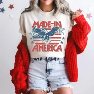 Made In America Western 4th of July Tee – Country Concert & Festival Shirt, Patriotic Independence Day Graphic, Classic USA Western T-Shirt