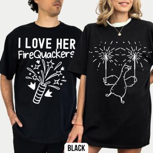 4th Of July Matching Couple T-Shirts, His and Hers Independence Day Tee, American Couple Shirt, Husband and Wife Matching Fourth of July Shirt