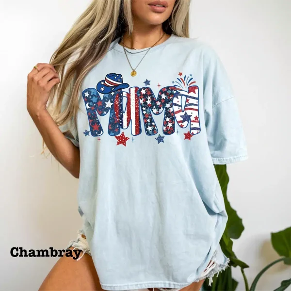 4th of July Mama Comfort Colors t shirt 3