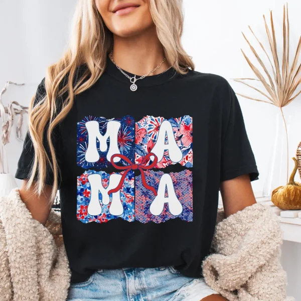 4th of July Mama Shirt 1 1