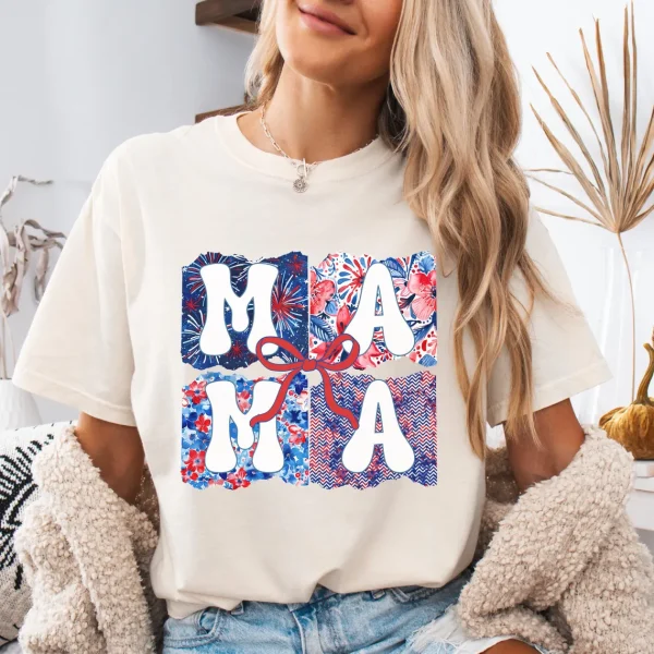 4th of July Mama Shirt 2 1