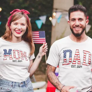 4th of July Mom Dad Est 1