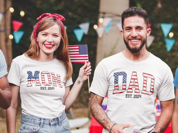 4th of July Mom Dad Est 1