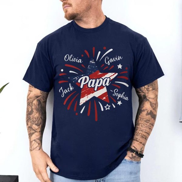 4th of July Papa Shirt 1
