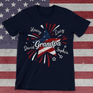 4th of July Papa Shirt 3