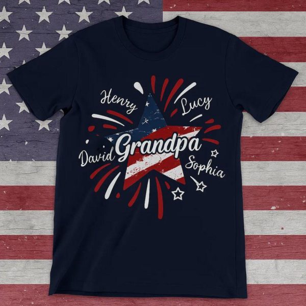 4th of July Papa Shirt 3