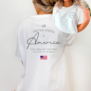 USA 1776 – Patriotic 4th of July T-Shirt – Land of the Free American Independence Day Tee