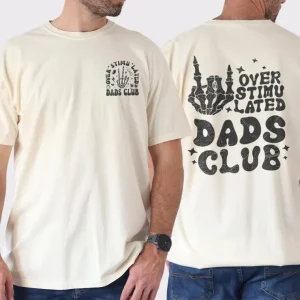 Overstimulated Dad Shirt – Funny Mental Load T-Shirt – Cool Vintage Dad Tee – Tired Dad Gift – Father's Day Gift for Husband