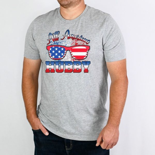 All American Hubby and Wifey T Shirt 3