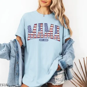 American Mama T-shirt, Patriotic Fourth Of July Mama, Retro Mama America, Memorial Day Shirt, USA Shirt, American Mama Tee