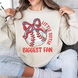 Baseball Sister, Little Sister Baseball, Baseball Game Day, Baseball Lover Tee, Little Sister Biggest Fan