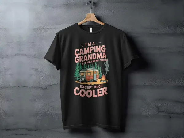Camping Grandma T Shirt 1