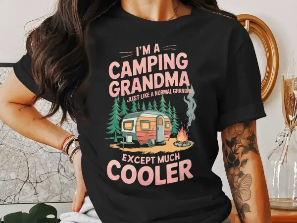 Camping Grandma T Shirt 2