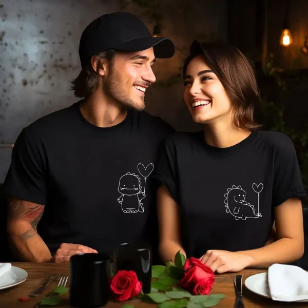 Couple shirts dino Dinosaur Lovers Couple Shirt 1