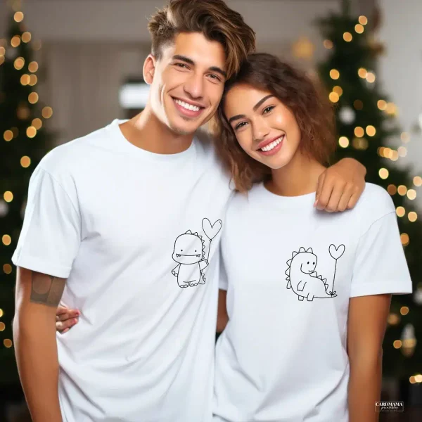 Couple shirts dino Dinosaur Lovers Couple Shirt 2