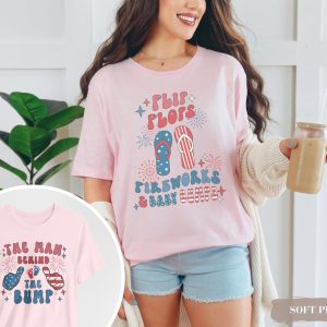 Couples 4th of July Pregnancy Shirt 1