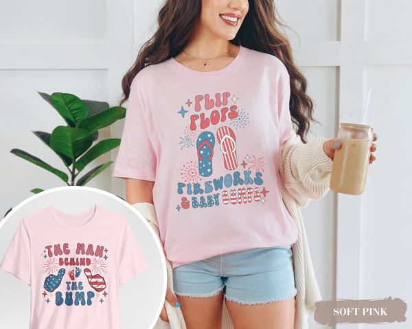 Couples 4th of July Pregnancy Shirt 1