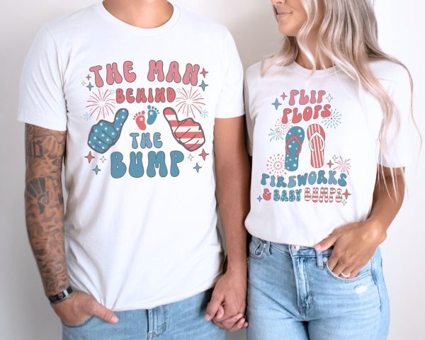 Couples 4th of July Pregnancy Shirt 2