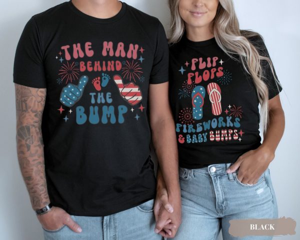 Couples 4th of July Pregnancy Shirt 3