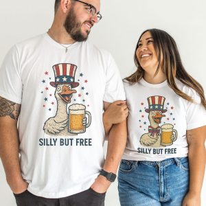 Couples Funny 4th of July Shirt Matching Independence Day Drinking T-Shirt for Patriot Party Gag Gift for America Lover Unisex Crewneck USA