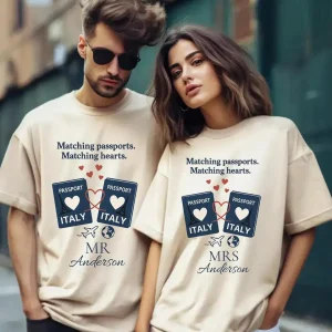 Couples Honeymoon Tee, Just Married T-shirt, Hubby Wifey Shirt, His and Hers Shirts, Unisex T-shirt
