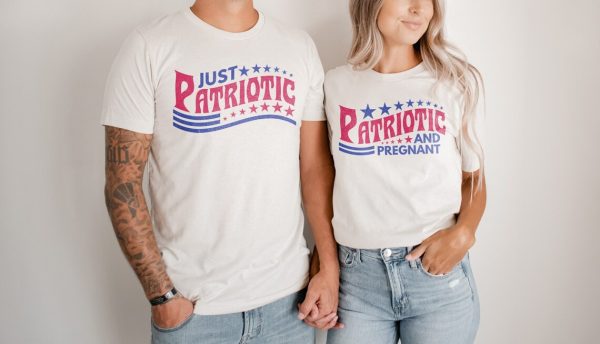 Couples Patriotic and Pregnant Shirt 2