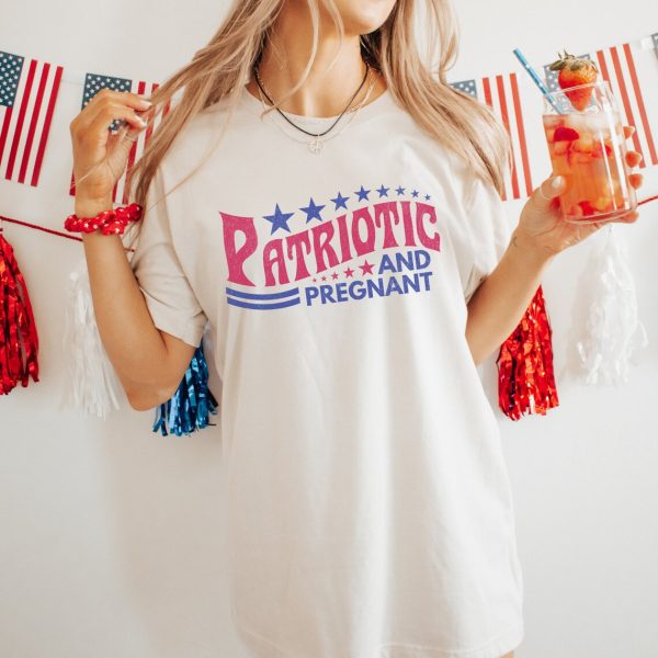 Couples Patriotic and Pregnant Shirt 3