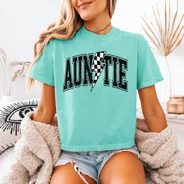 Cropped Checkered Auntie Shirt 3