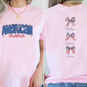 Custom American Mama Shirt with Names 2 1