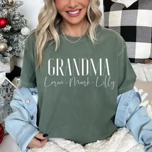 Custom Grandma T shirt 1