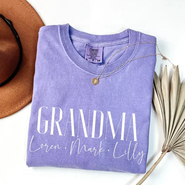 Custom Grandma T shirt 3