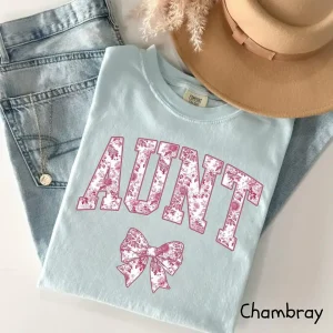 Comfort Colors Aunt T-Shirt, Cute Auntie Shirts, New Aunt Gift, Pregnancy Announcement, Gift for Aunt, Pregnancy Reveal to Aunt Cool Aunt Club