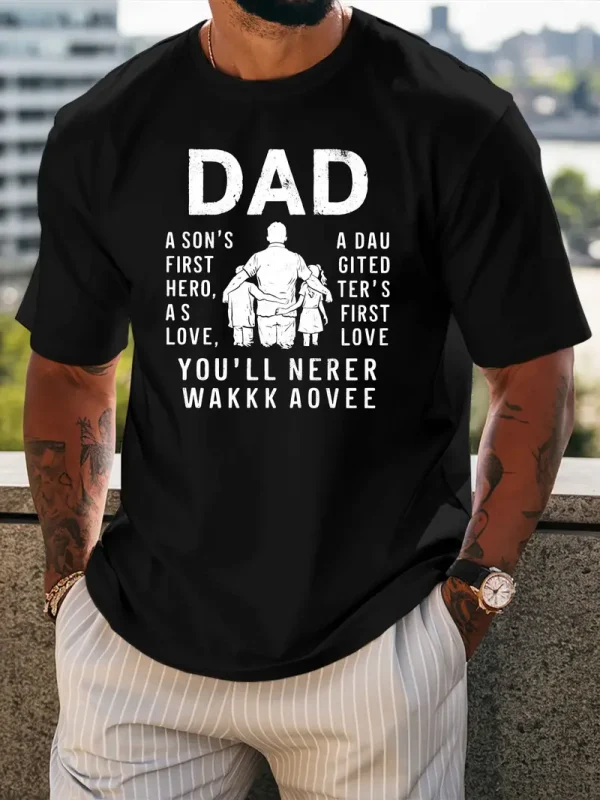 DAD Mens Inspirational Black T Shirt 2