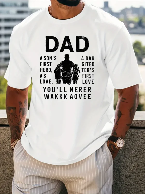 DAD Mens Inspirational Black T Shirt 3