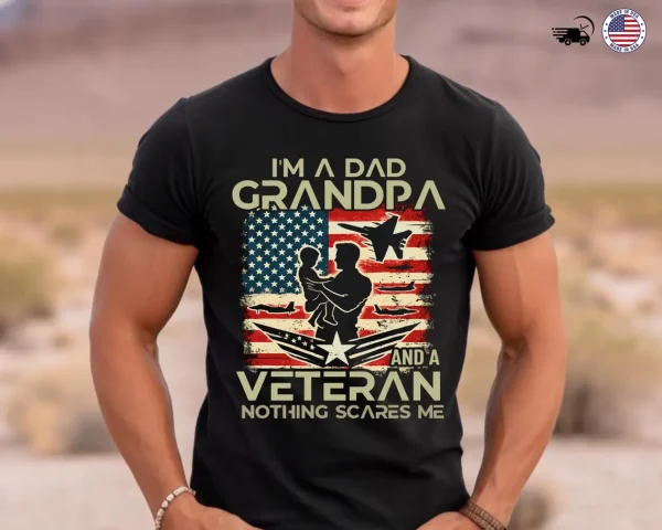 Dad Grandpa Veteran Shirt 3