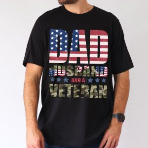 Dad Husband And Veteran Shirt 3