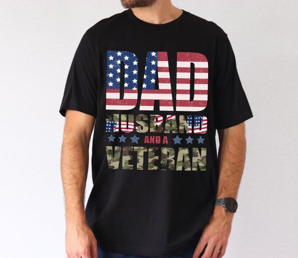 Dad Husband And Veteran Shirt 3