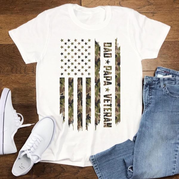 Dad Papa Veteran Shirt 1