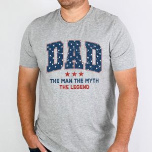 Dad The Man The Myth The Legend T-Shirt, Veteran Dad Tee, Hero Dad Shirt, Gift For Patriotic Dad, US Flag Dad Shirt, Fathers Day Gift