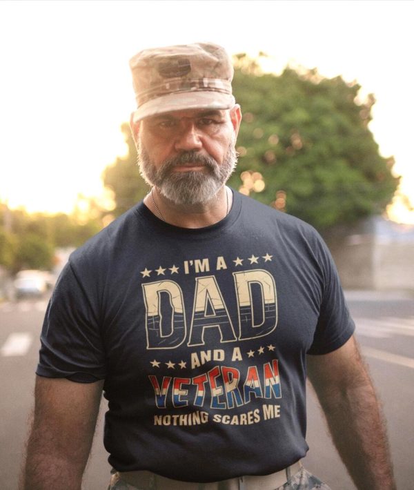 Dad and Veteran T Shirt 3