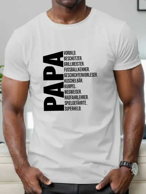 Fathers Day Mens Casual Short Sleeve T Shirt 1