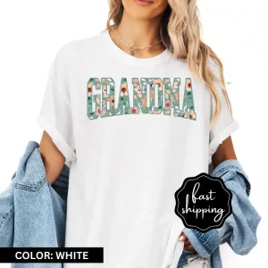 Floral Boho Grandma Shirt, Mothers Day Gift, Mom Shirt, Mama Tshirt, Gift For Grandma, Shirt For Mom, Boho Floral Shirt