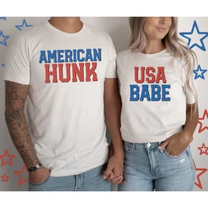 Matching Fourth of July Shirts for Couples – Funny 4th of July His & Her Drinking Tees